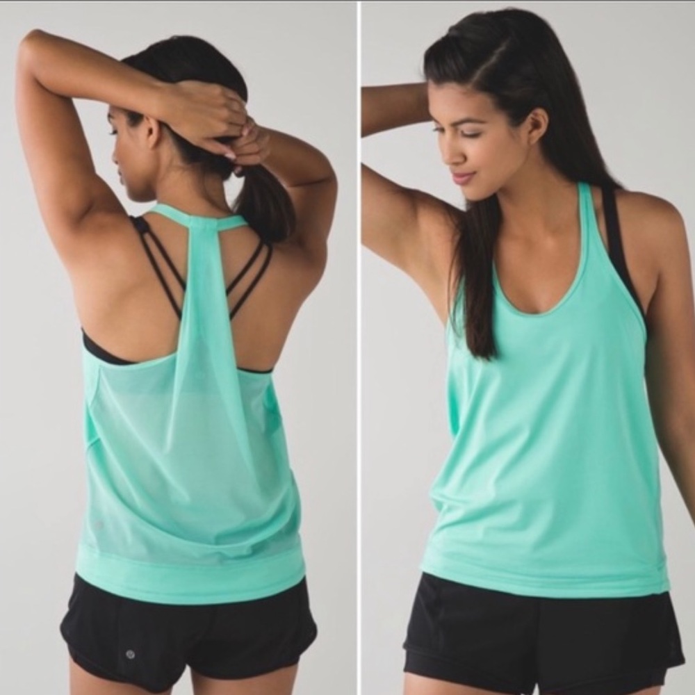 Lululemon Mint Drop it Like it’s Hot tank top Limited Edition size 6